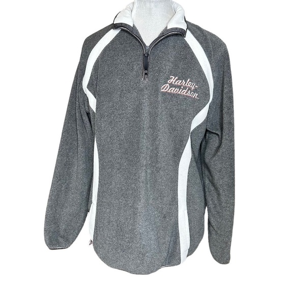 Harley Davidson Women’s 1/4 Zip Fleece Pullover. Size Large. - Picture 1 of 8